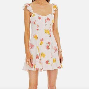 ASTR the label Brianne Bustier Pink Floral Mini Dress size xs